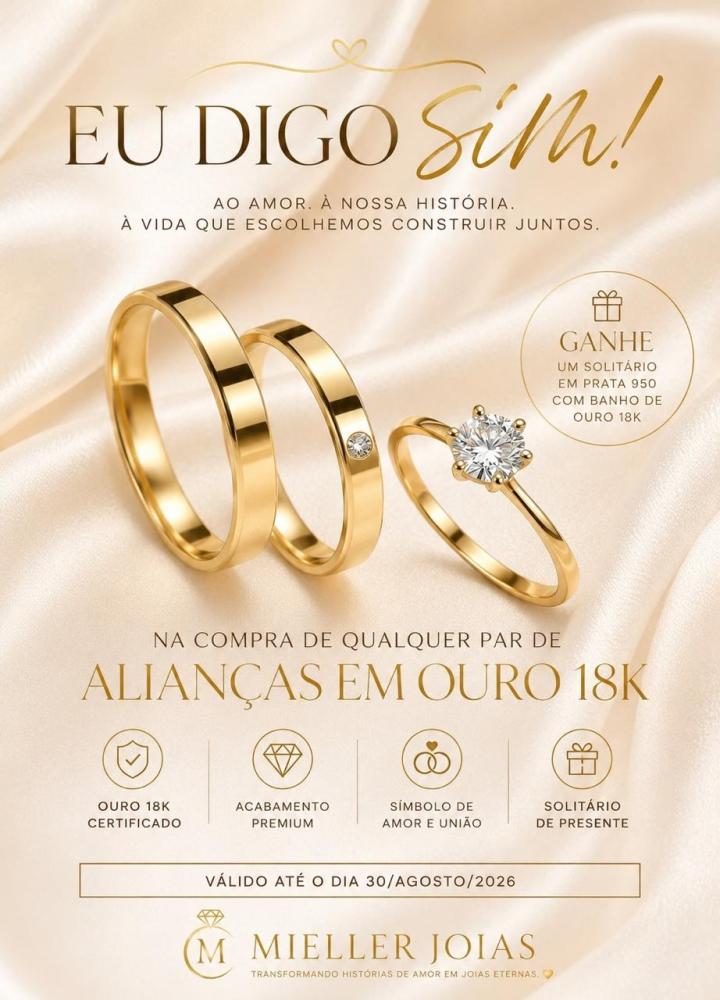 Mieller Joias lança campanha “Eu Disse Sim” para celebrar histórias de amor com alianças e joias cheias de significado