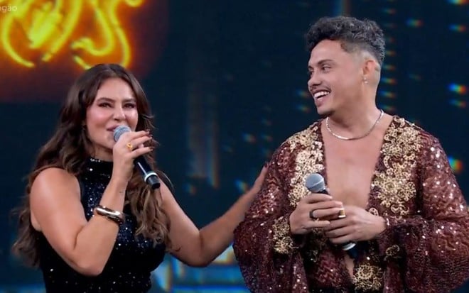 Os atores Paolla Oliveira e Silvero Pereira se apresentaram no início da Dança dos Famosos 2026 - Foto: Divulgação 