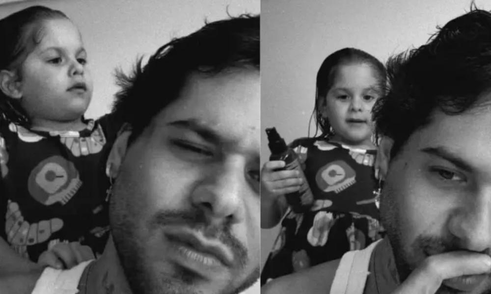 Zé Felipe recebe cuidados da filha Maria Flor durante momento de descontração em família - Foto: Reprodução/Instagram