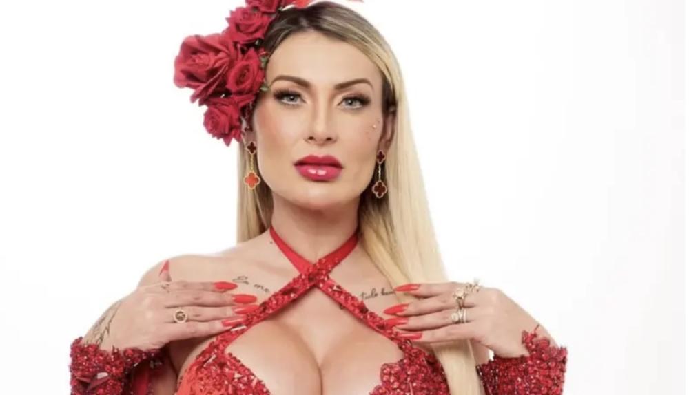 Andressa Urach relembrou durante entrevista um encontro que afirma ter tido com Léo Santana - Foto: Reprodução/Redes sociais