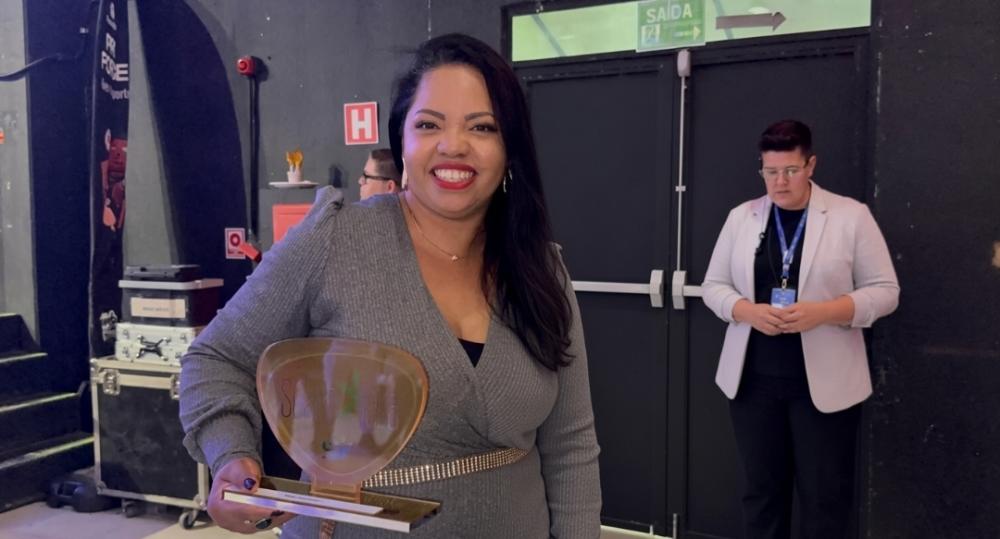 Naty Santana durante a 13ª edição do Troféu Cultural do Estado de SP, em Osasco - Foto: Divulgação