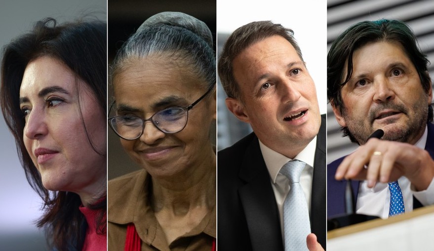 Pesquisas recentes mostram disputa apertada entre Guilherme Derrite, André do Prado, Marina Silva e Simone Tebet pelo Senado em São Paulo - Foto: Reprodução/Redes sociais