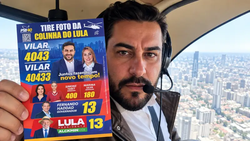 Material de campanha com orientações de voto é distribuído de forma inusitada na Avenida Paulista, em São Paulo - Foto: Reprodução/Redes Sociais