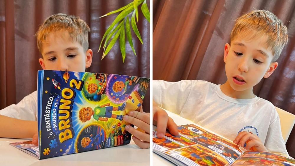 Aos 8 anos, Bruno transforma descobertas da infância em novas histórias infantis - Fotos: Divulgação