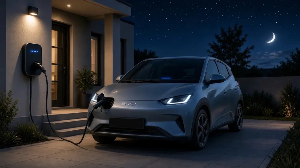 Carregamento noturno de veículos elétricos conta com proteção automática do sistema de gerenciamento de bateria - Foto: Divulgação